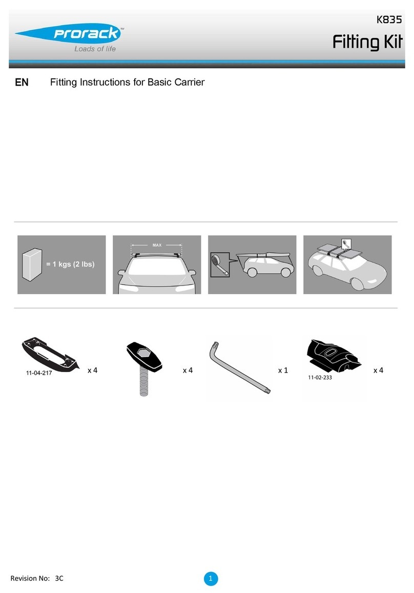 Prorack K835 User manual