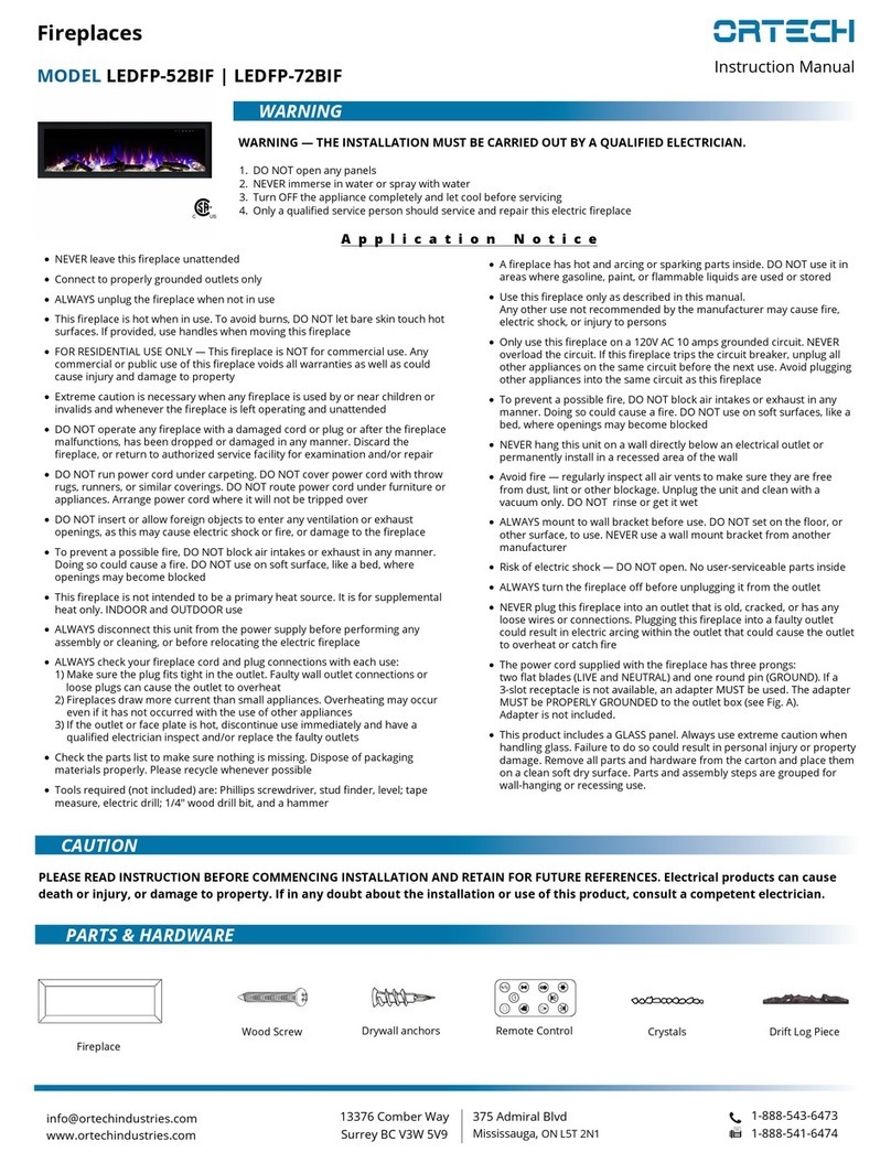 Ortech LEDFP-52BIF instruction manual
