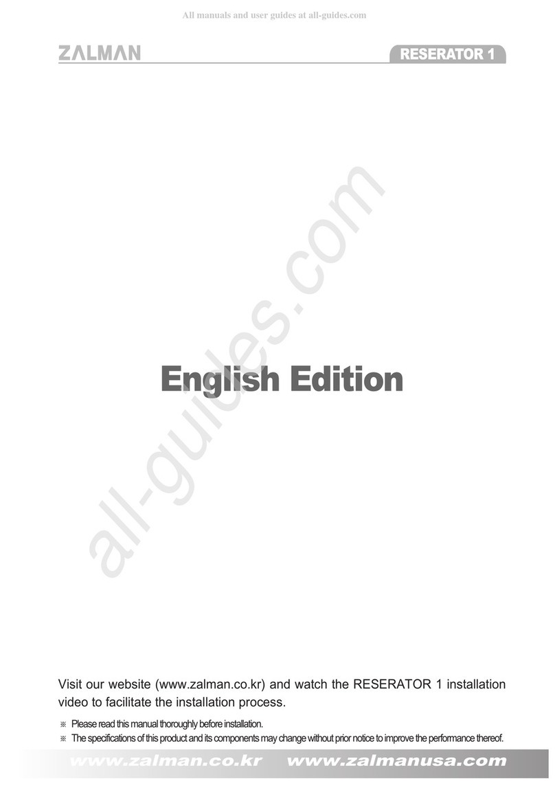 ZALMAN RESERATOR 1 User manual ZALMAN RESERATOR 1 User manual