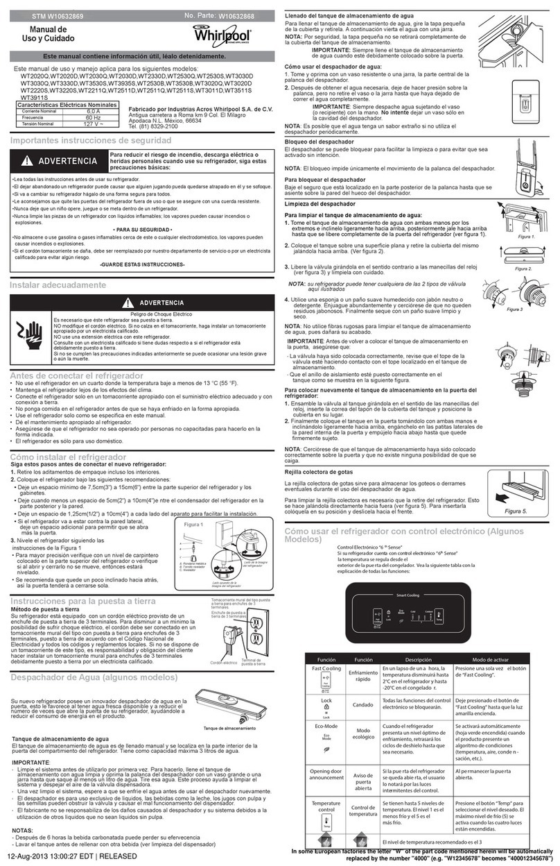 Whirlpool WT2020Q Use and care guide