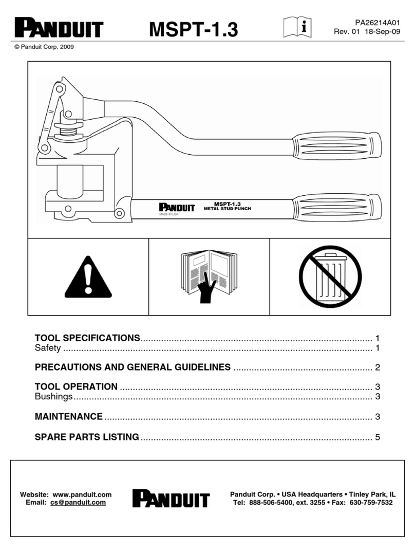 Panduit MSPT-1.3 User manual