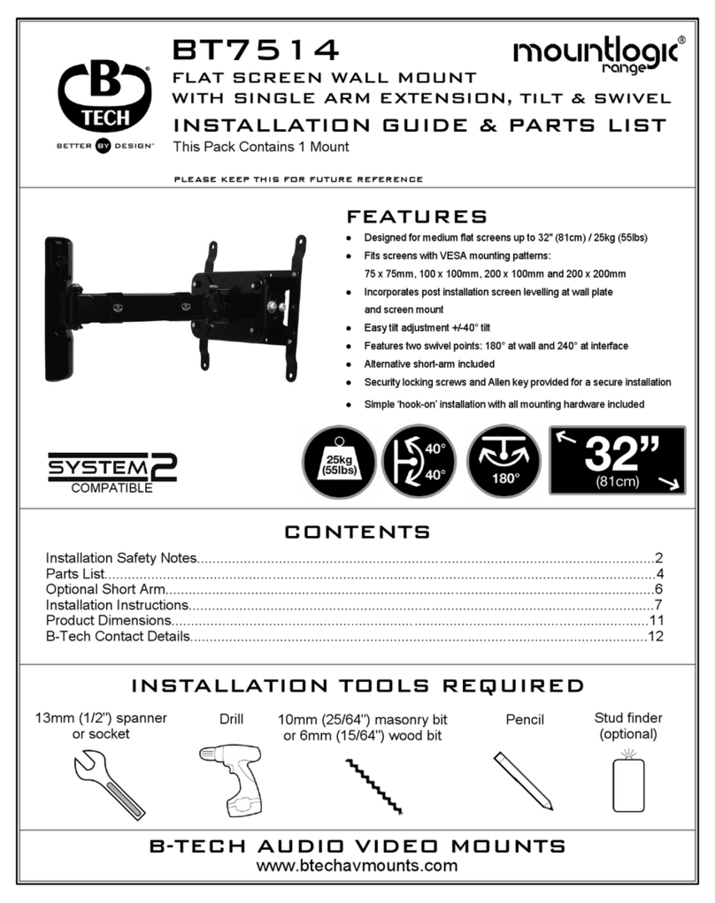 B-Tech mountlogic BT7514 Instruction Manual
