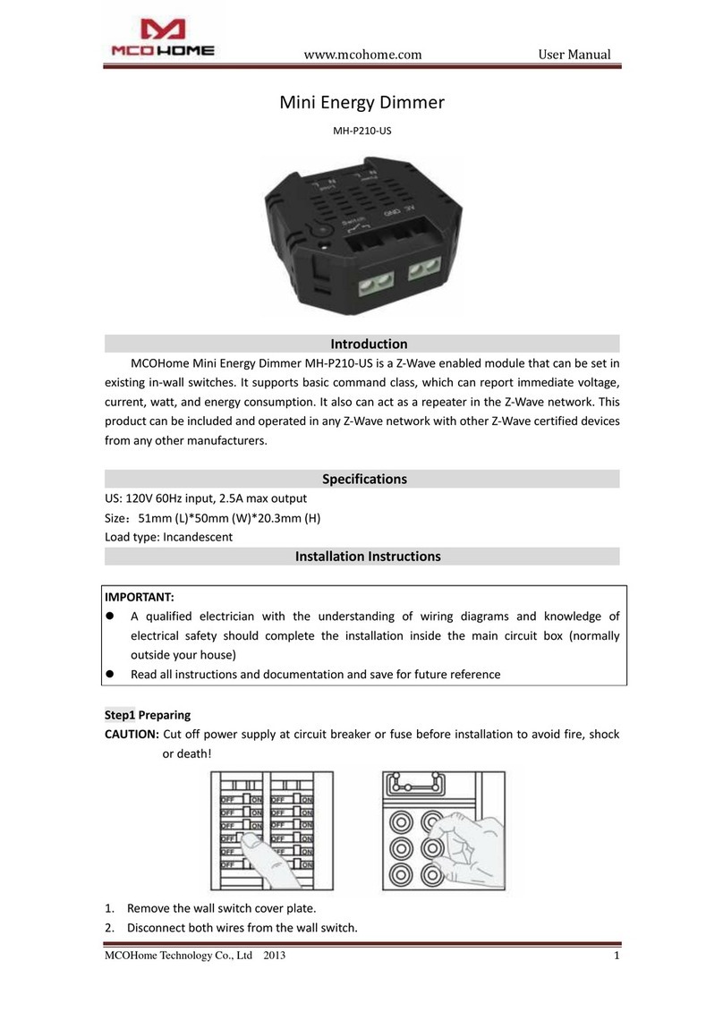 MCOHome MH-P210-US user manual