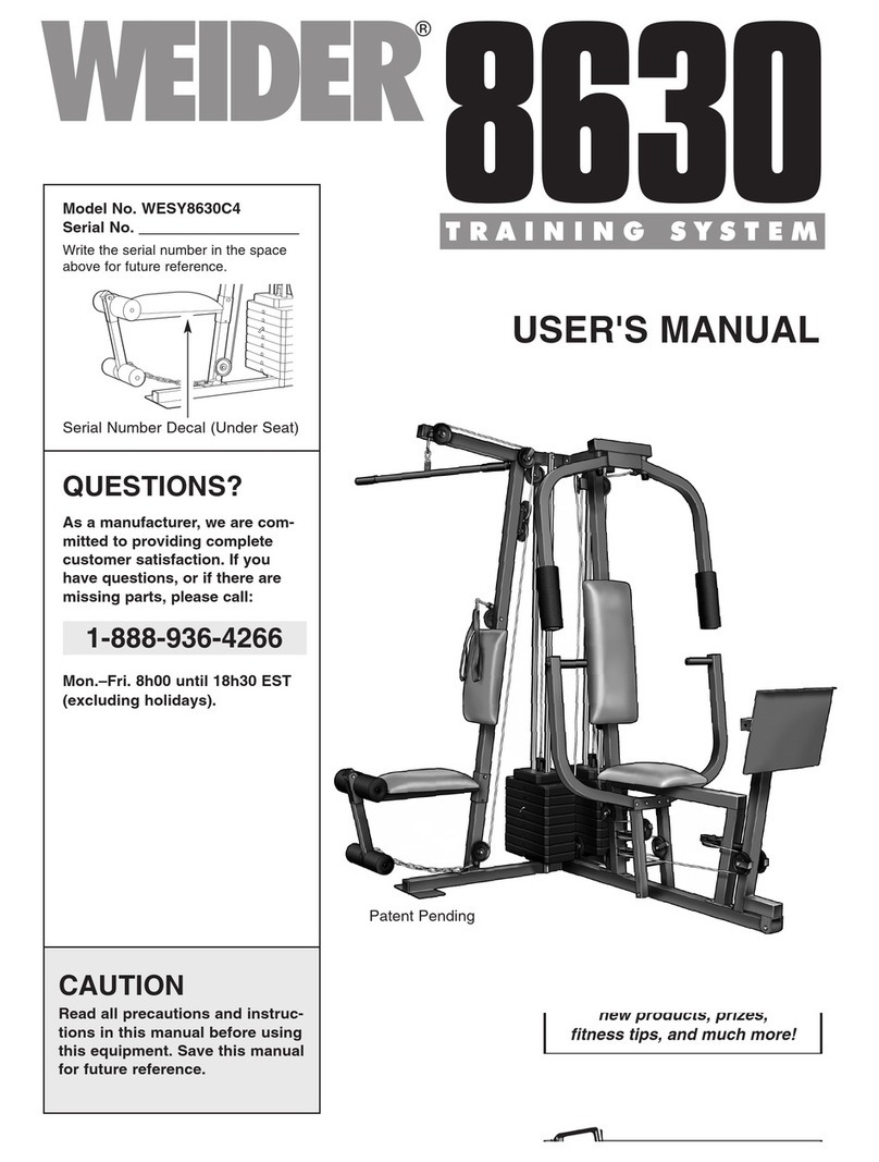 Weider WESY8630C4 user manual