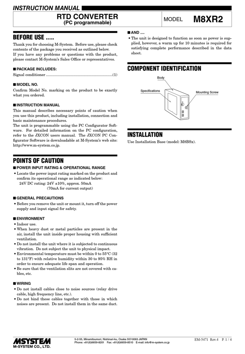 M-system M8XR2 instruction manual