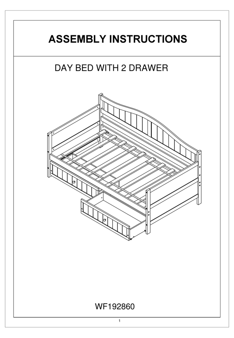 Harper & Bright Designs DAY BED WITH 2 DRAWER WF192860 User manual