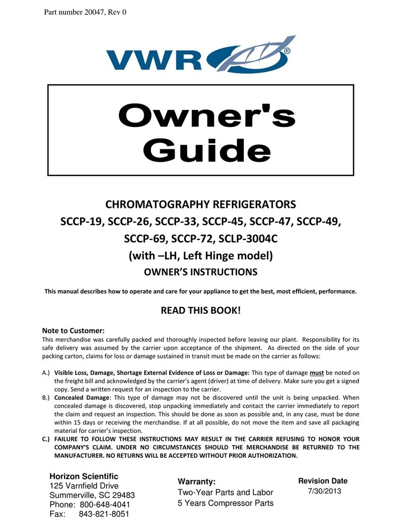 VWR SCCP-19 User manual