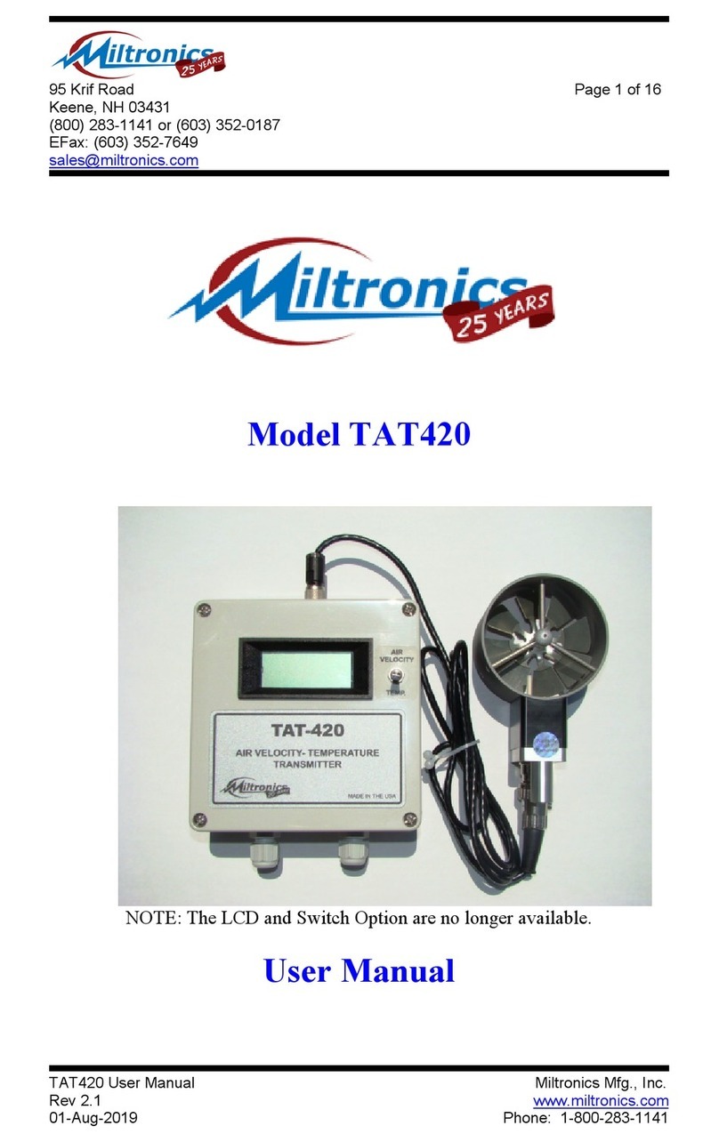 Miltronics TAT420 user manual