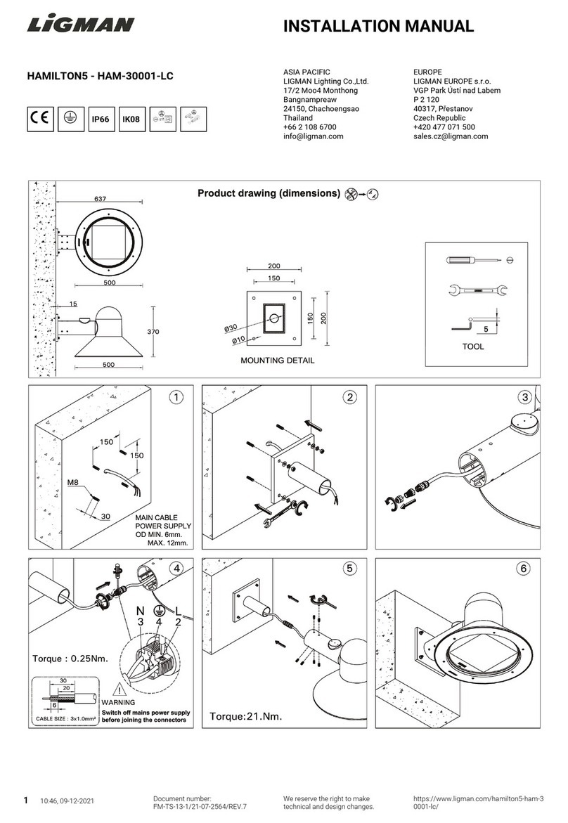 LIGMAN HAMILTON5-HAM-30001-LC installation manual