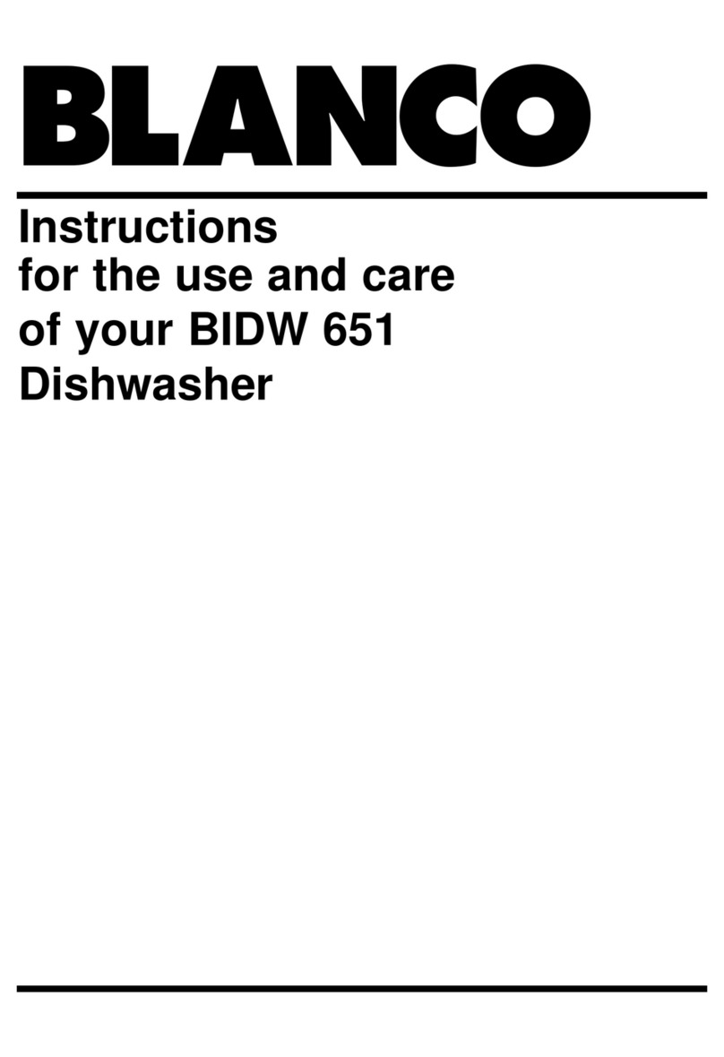 Blanco BIDW 651 Instructions for use and care