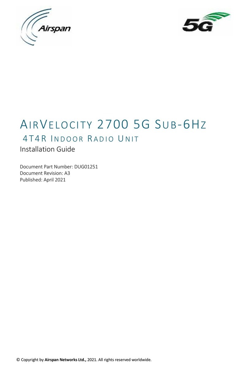 Airspan AIRVELOCITY 2700 installation guide