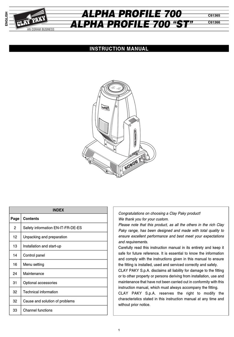 Claypaky C61365 User manual