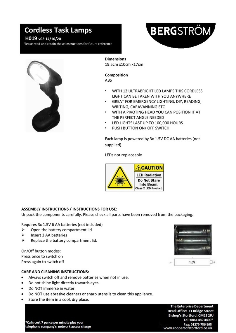 Bergstrom H019 quick guide