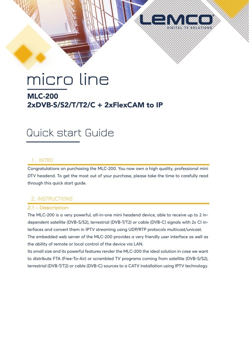 Lemco Micro Line MLC-200 quick start guide