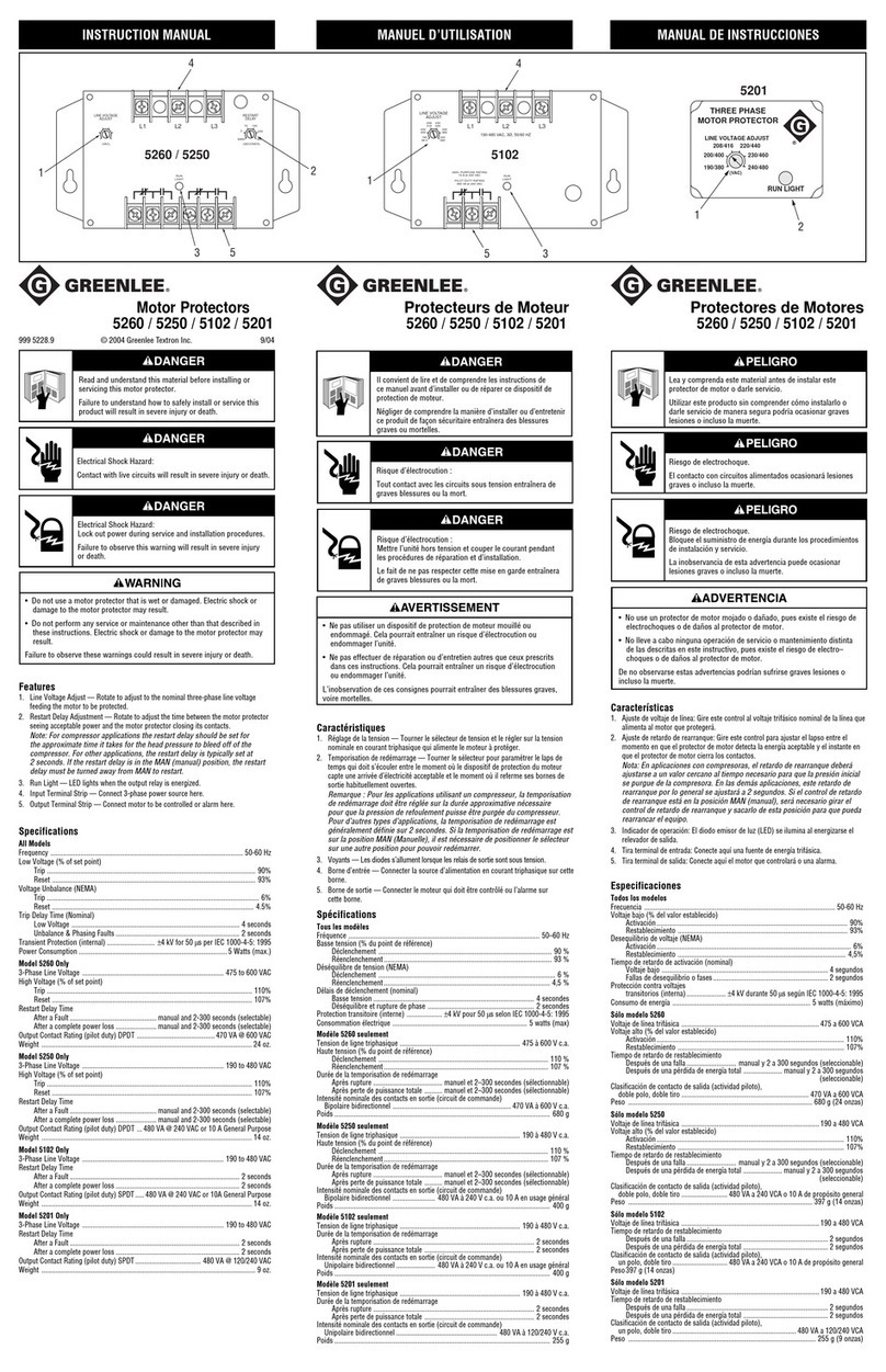 Textron GREENLEE 5260 User manual