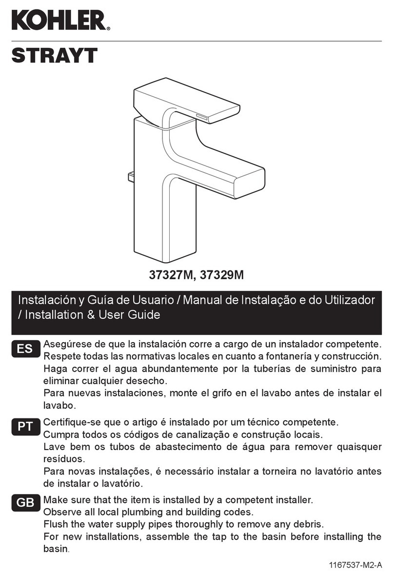 Kohler STRAYT 37327M Operation manual