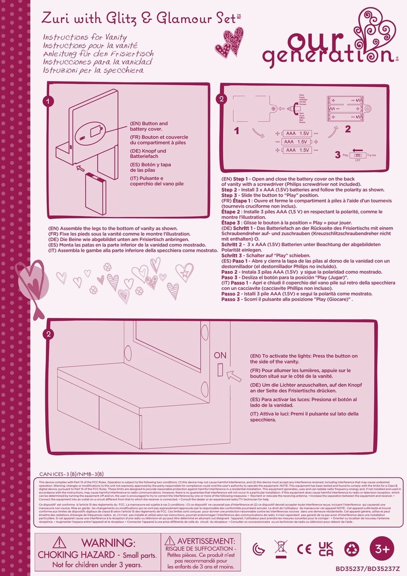 Our Generation Zuri with Glitz & Glamour Set BD35237 User manual
