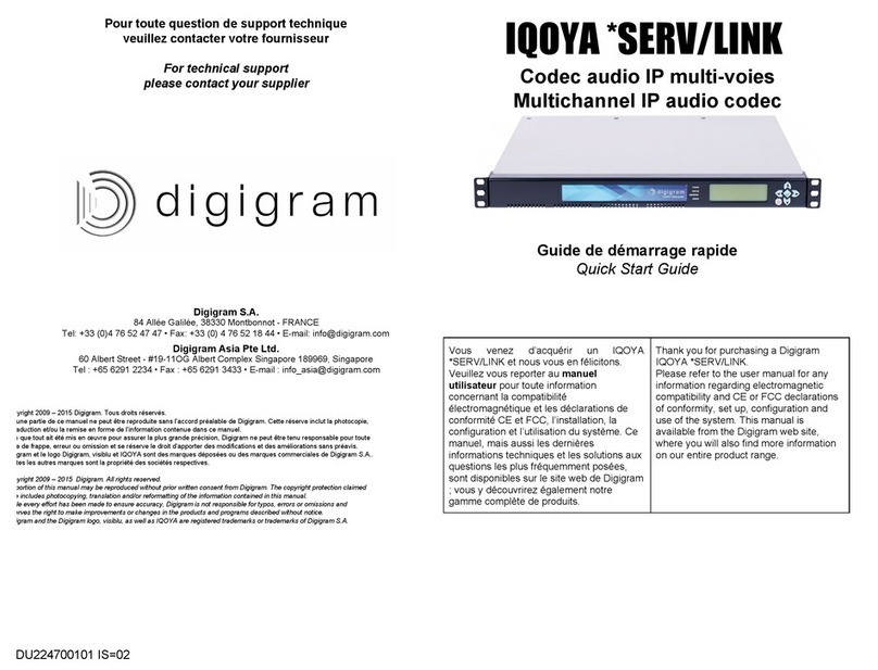 Digigram IQOYA SERV/LINK quick start guide