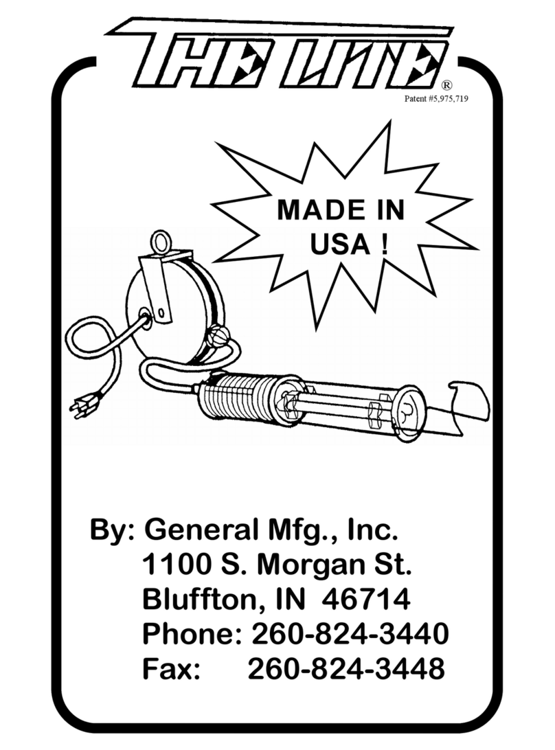 General Mfg THE LITE 9032-7037 Care and operation instructions