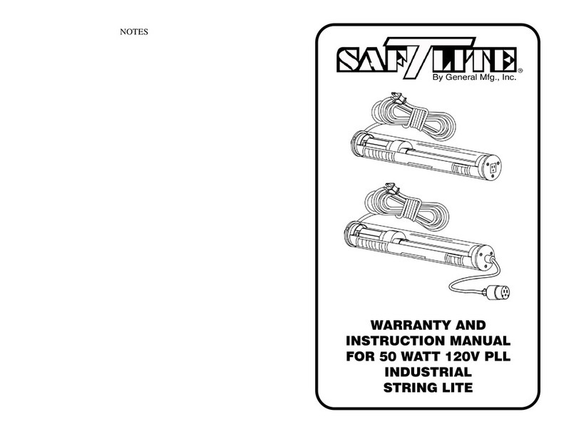 General Mfg SafTLite 9032-7204 instruction manual