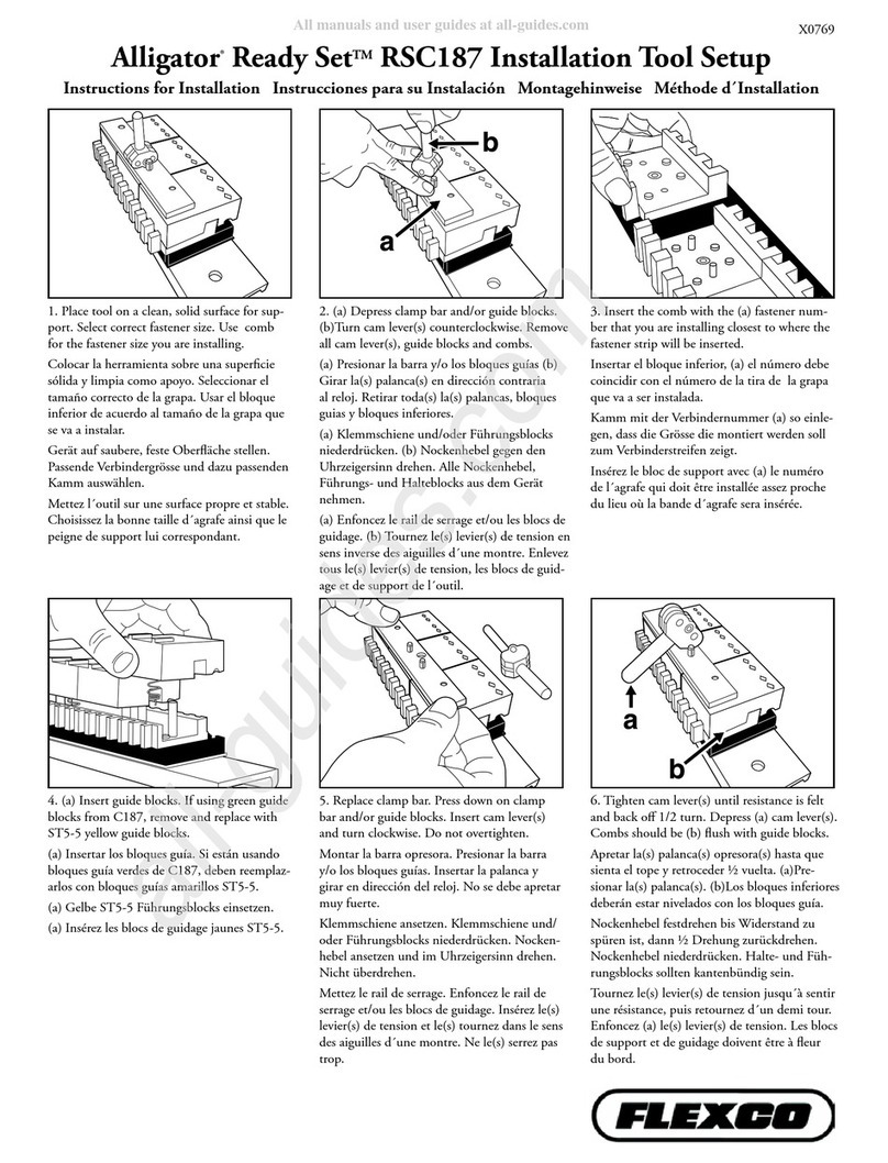Flexco Alligator Ready Set RSC187 Instructions for installation