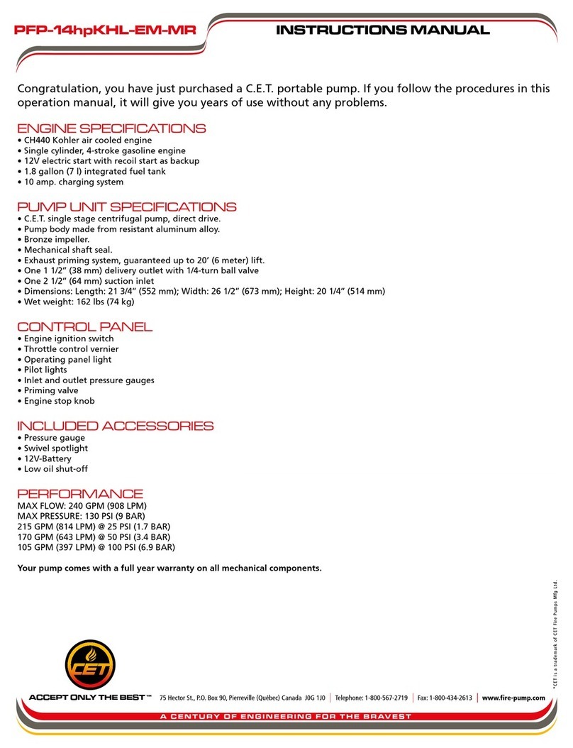 CET PFP-14hpKHL-EM-MR instruction manual