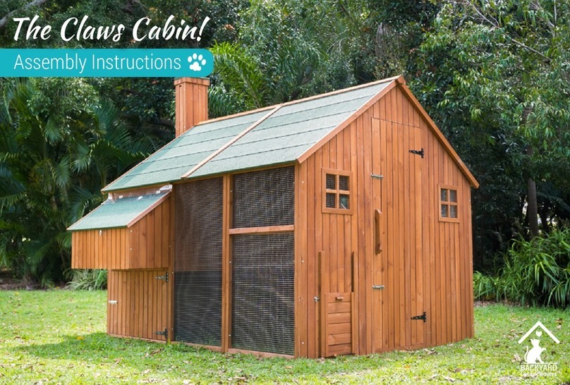 Backyard Cat Enclosures Claws Cabin Assembly instructions