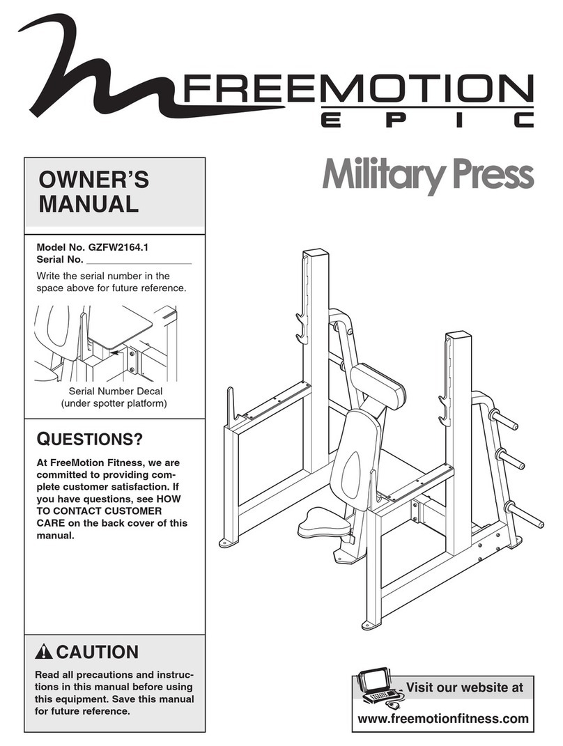 Freemotion EPIC Military Press GZFW2164.1 owner's manual