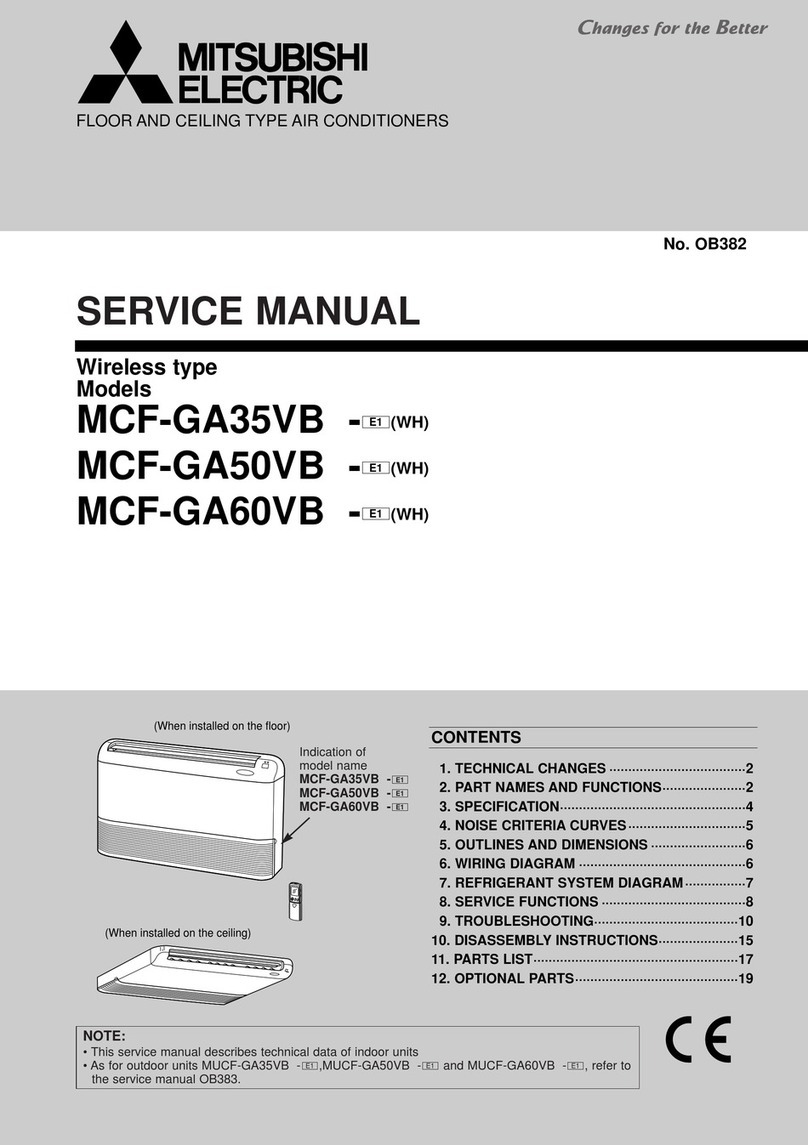 Mitsubishi Electric MCF-GA35VB-E1 User manual