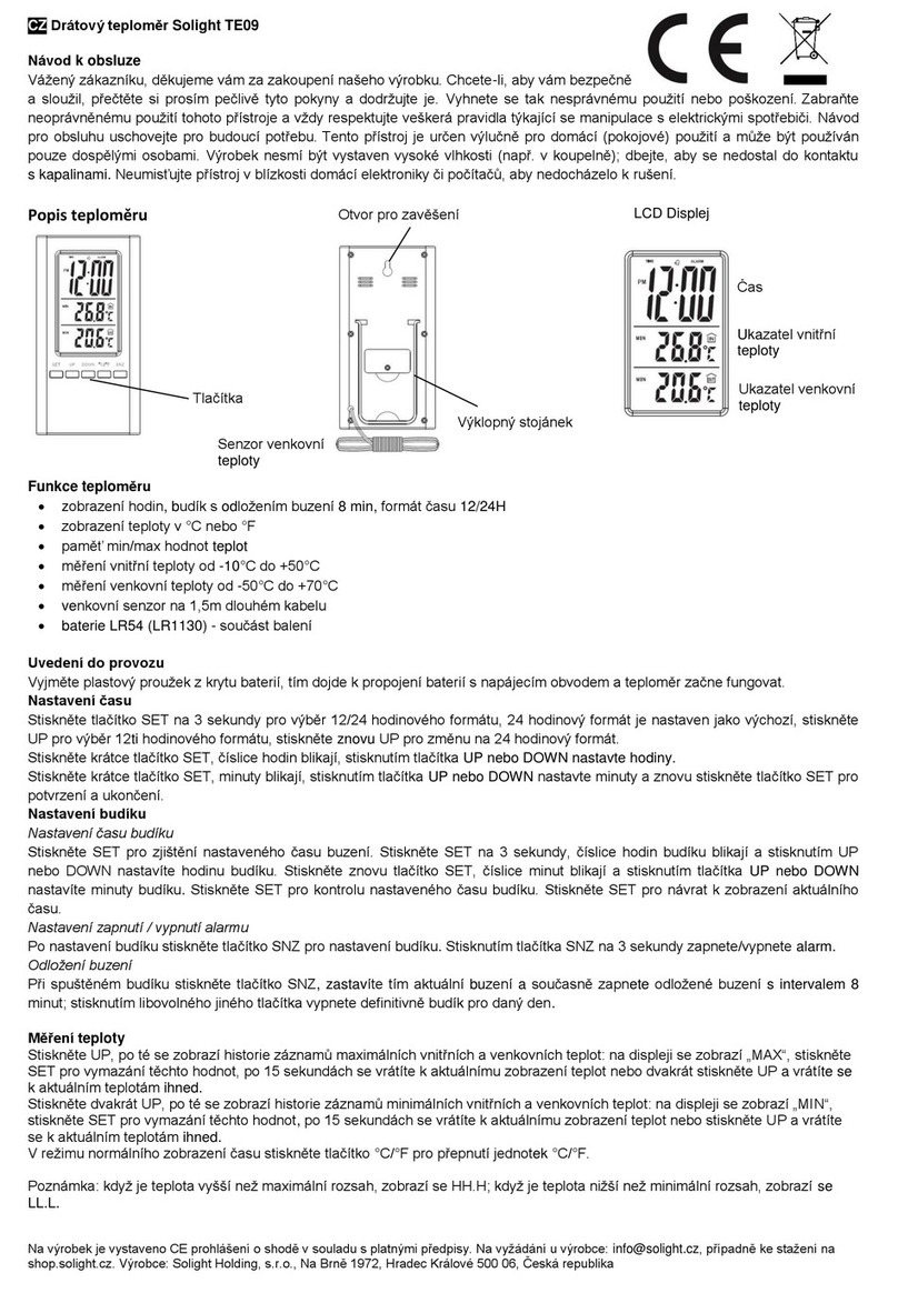 Solight TE09 operating instructions