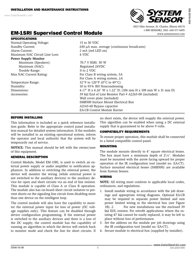 System Sensor EM-1SRI User manual