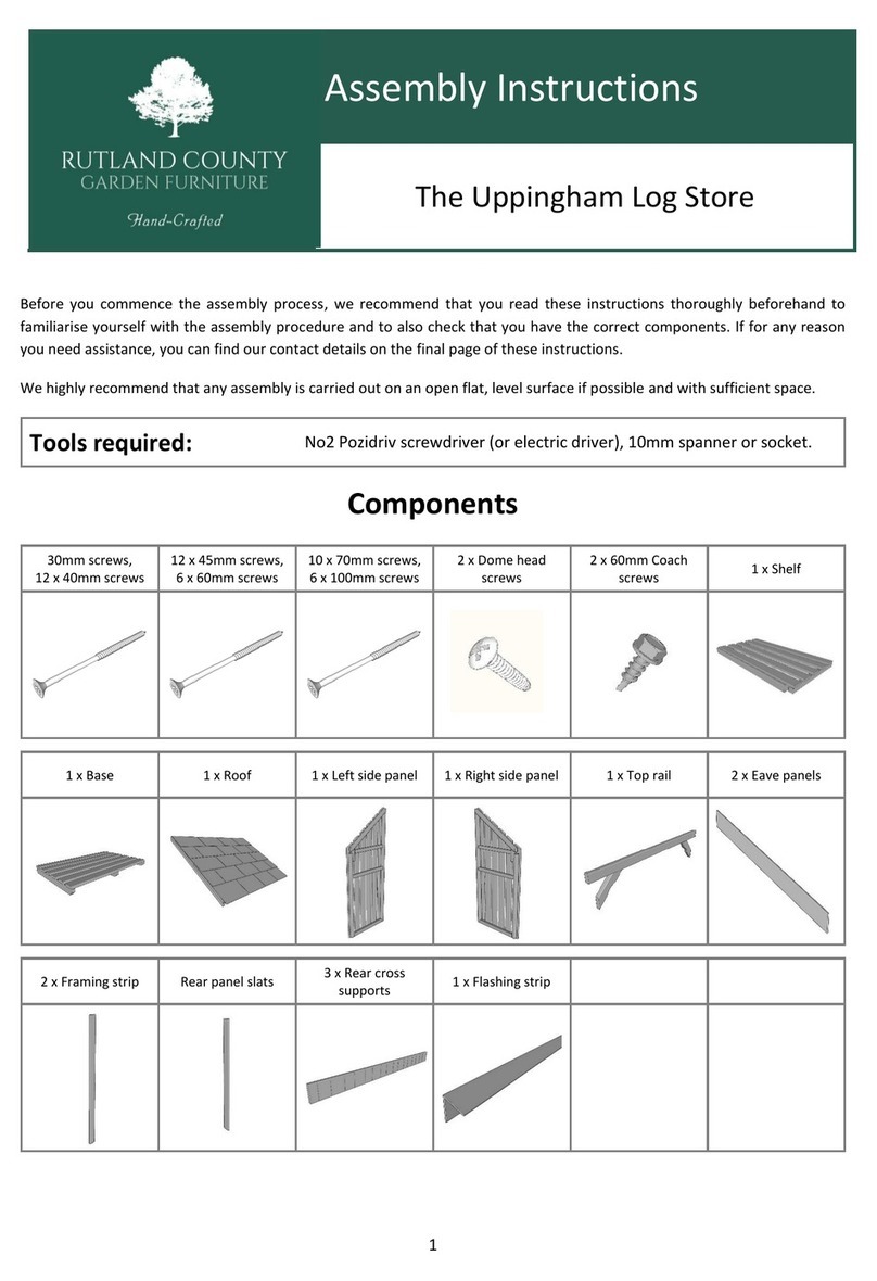 Rutland County Garden Furniture Uppingham Log Store Assembly instructions Rutland County Garden Furniture Uppingham Log Store Assembly instructions