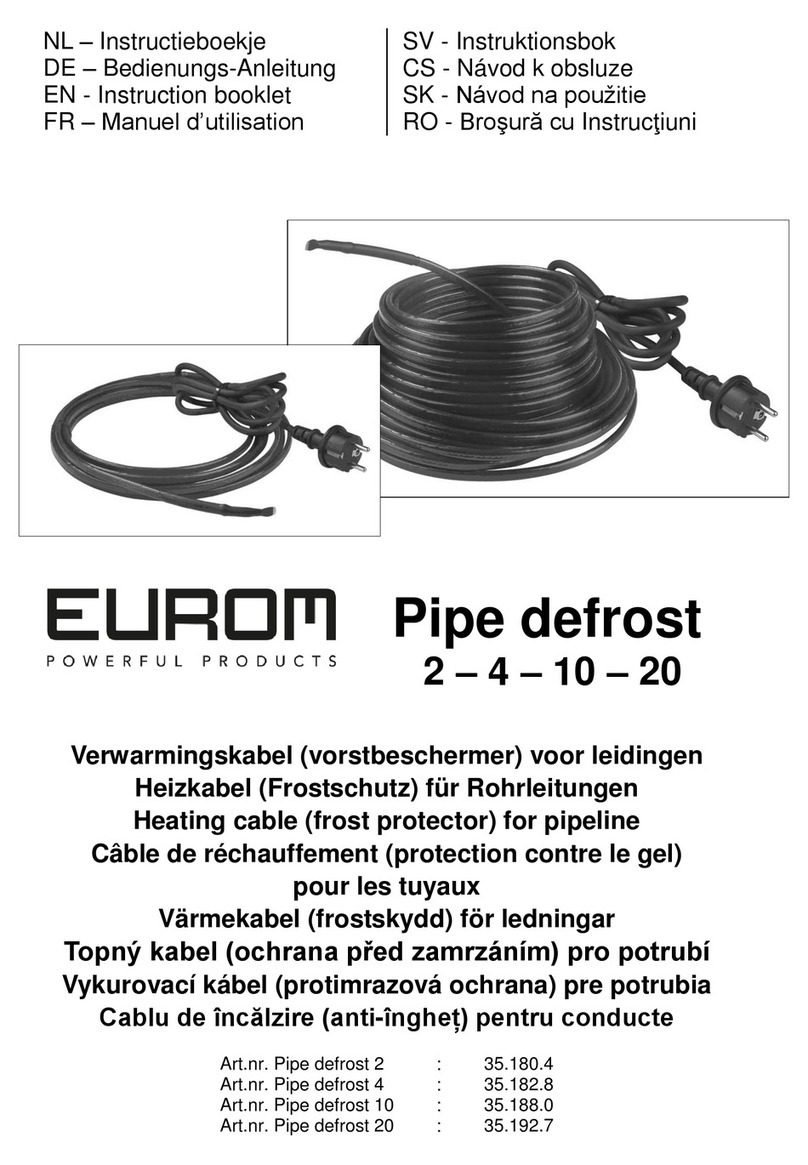 EUROM Pipe defrost 2 Instruction booklet