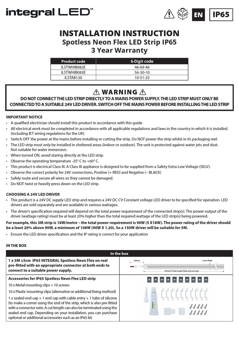Integral LED ILSTWHIB082E User manual