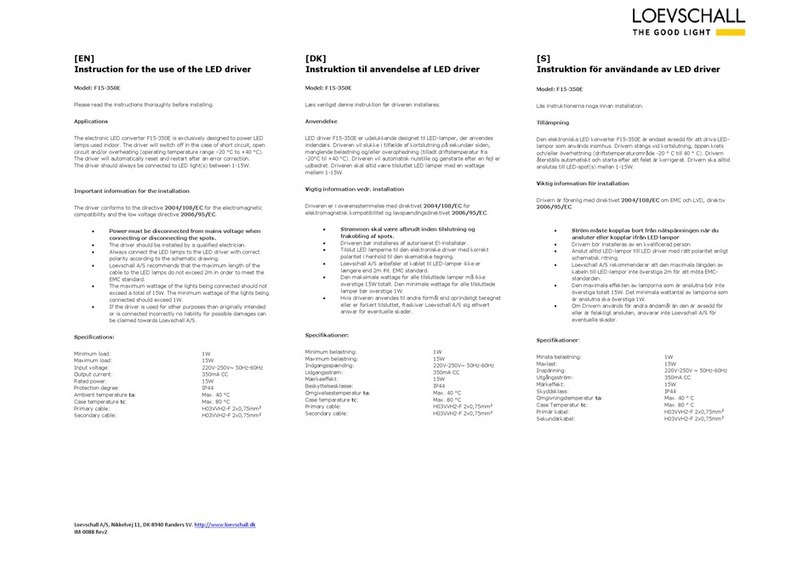 Loevschall F15-350E instruction manual