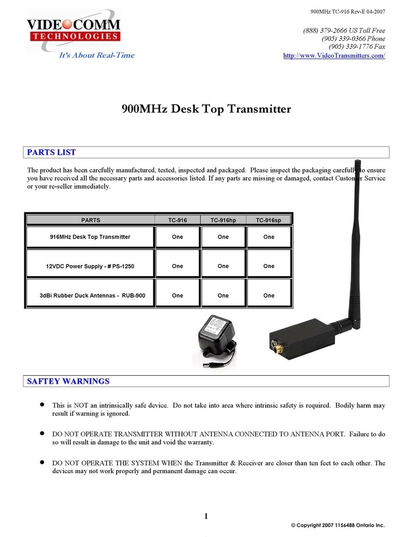 VideoComm Technologies TC-916 manual