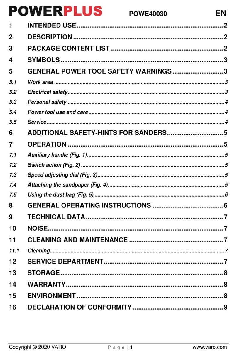 Powerplus POWE40030 User manual