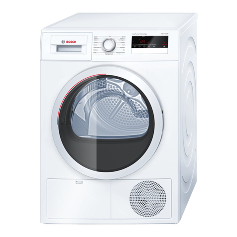 Bosch WTH85208SN Installation and operating instructions