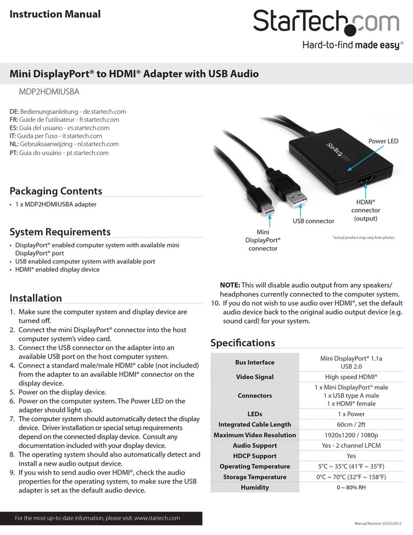 StarTech.com MDP2HDMIUSBA User manual