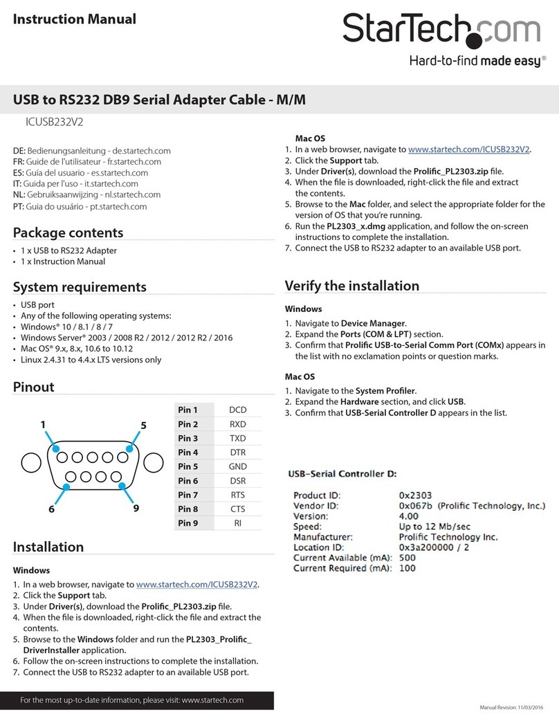 StarTech.com ICUSB232V2 User manual