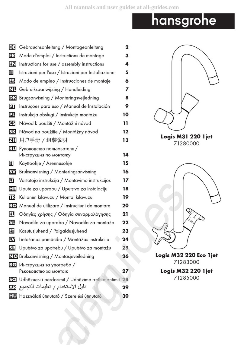 Hans Grohe Logis M31 220 1jet 71280000 Instructions for use/assembly instructions