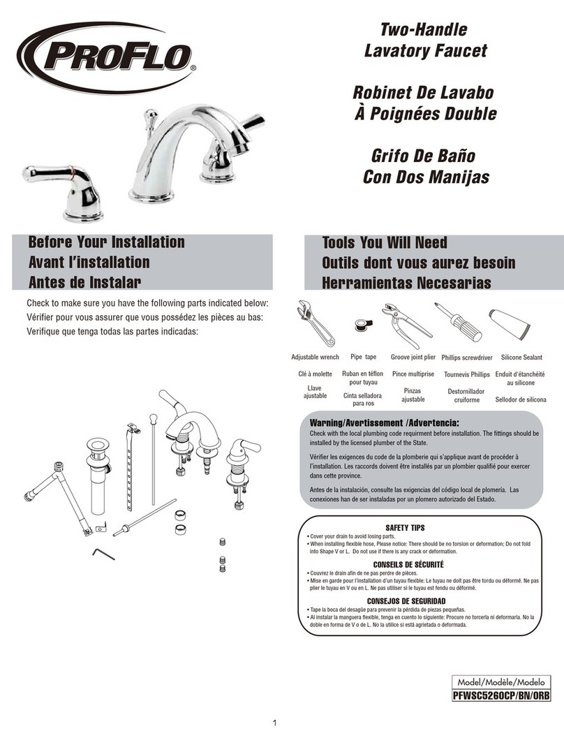 ProFlo PFWSC5260CP User manual