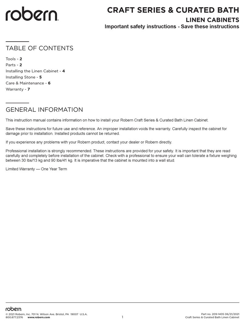 Robern CRAFT Series User manual