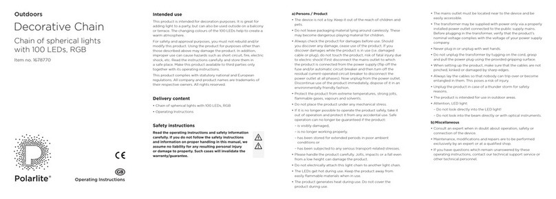 Polarlite 1678770 User manual