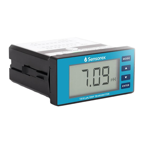 Sensorex TX10 1/8 DIN Operation manual