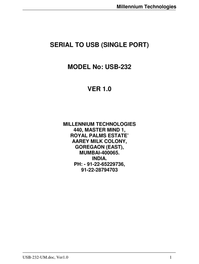 Millennium USB-232 manual