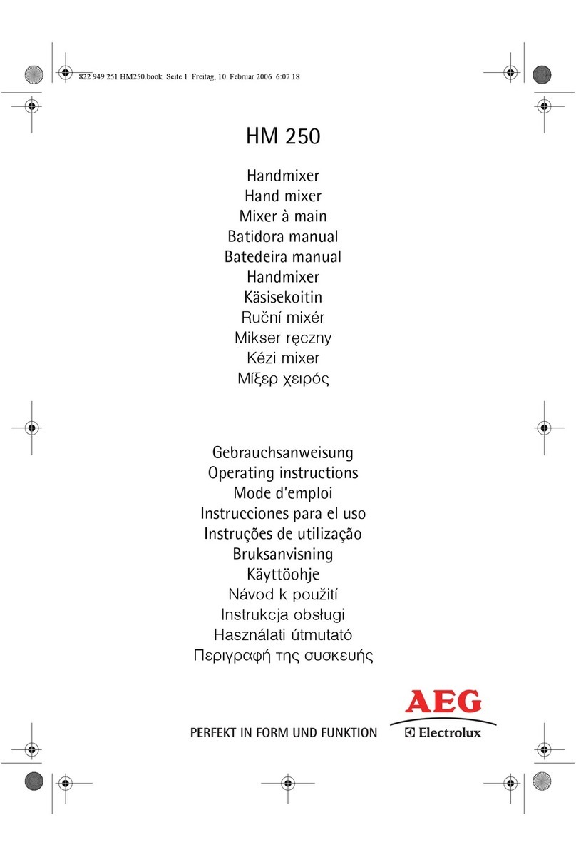 AEG HM 250 User manual