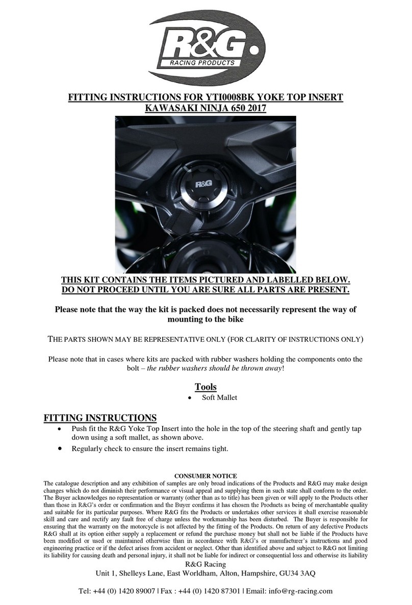 R&G YTI0008BK Fitting instructions