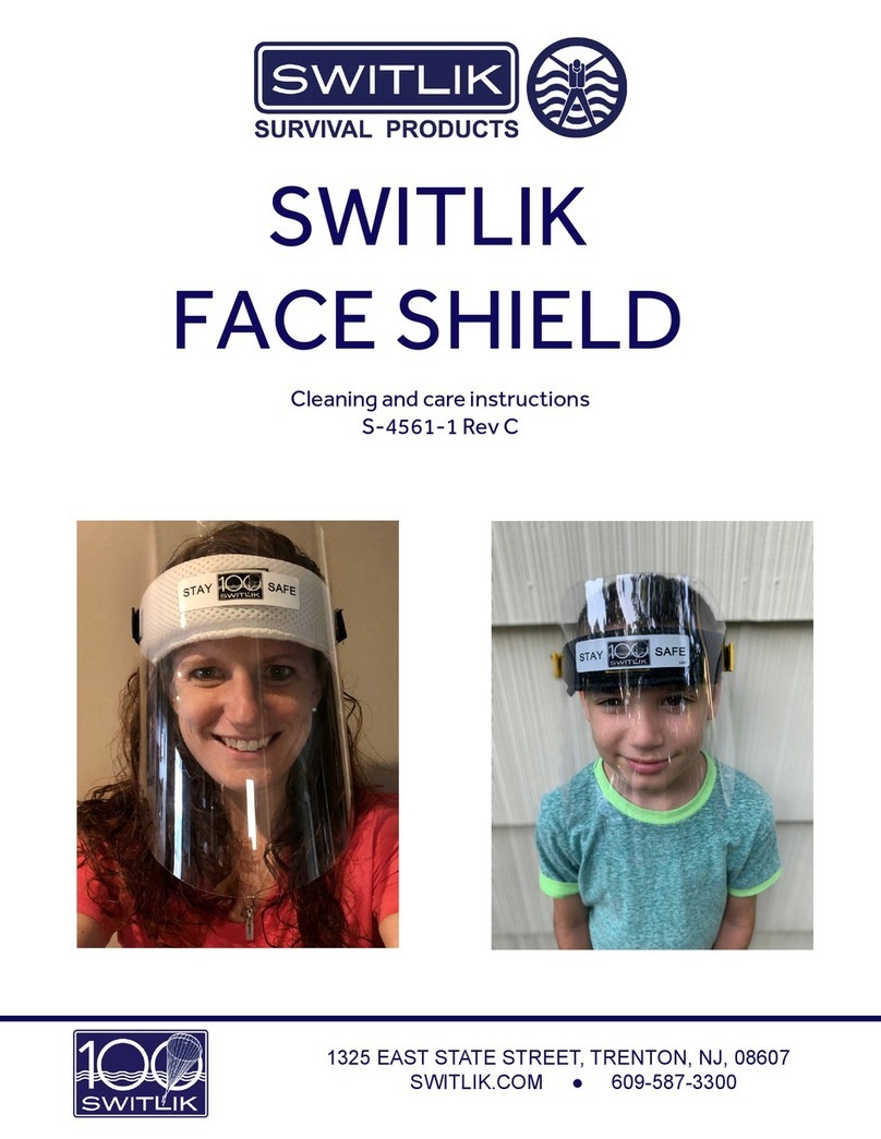 SWITLIK FACE SHIELD Cleaning and Care Instructions SWITLIK FACE SHIELD Cleaning and Care Instructions