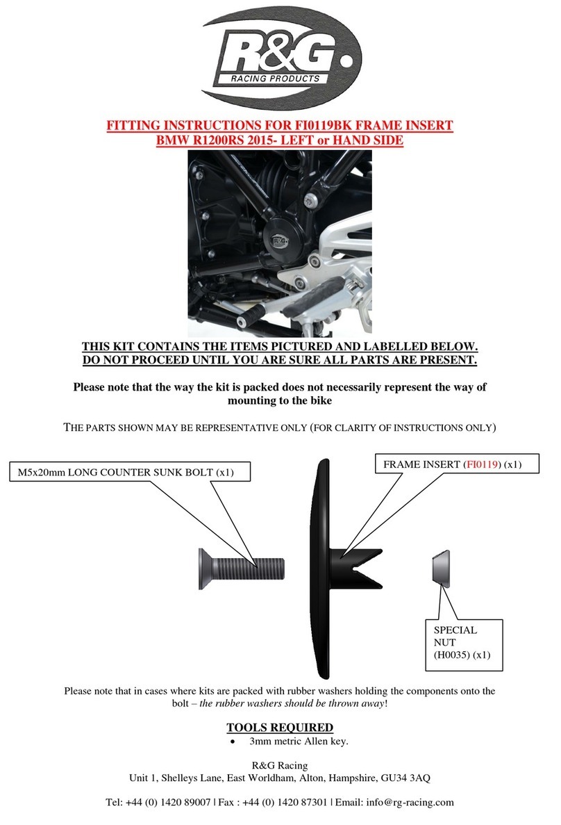 R&G FI0119BK Fitting instructions R&G FI0119BK Fitting instructions